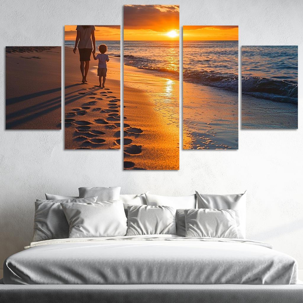 Footprints In The Sand Shared Journeys Custom Paintings Frame