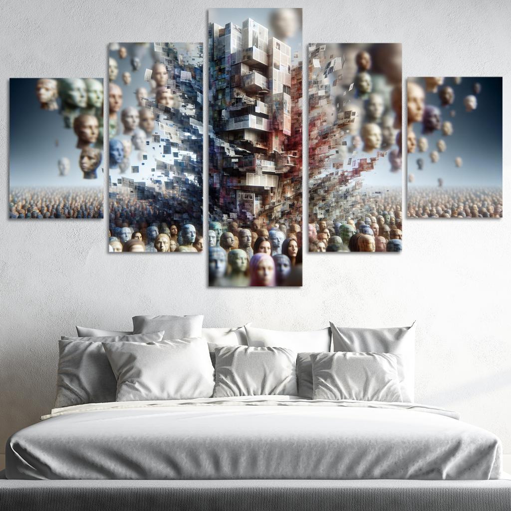 Erosion Of Trust The Crisis Of Misinformation Custom Paintings Frame