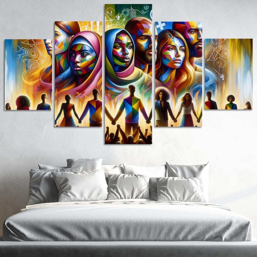 Echoes Of Equality Gender Justice Through Art Multi-panel Paintings