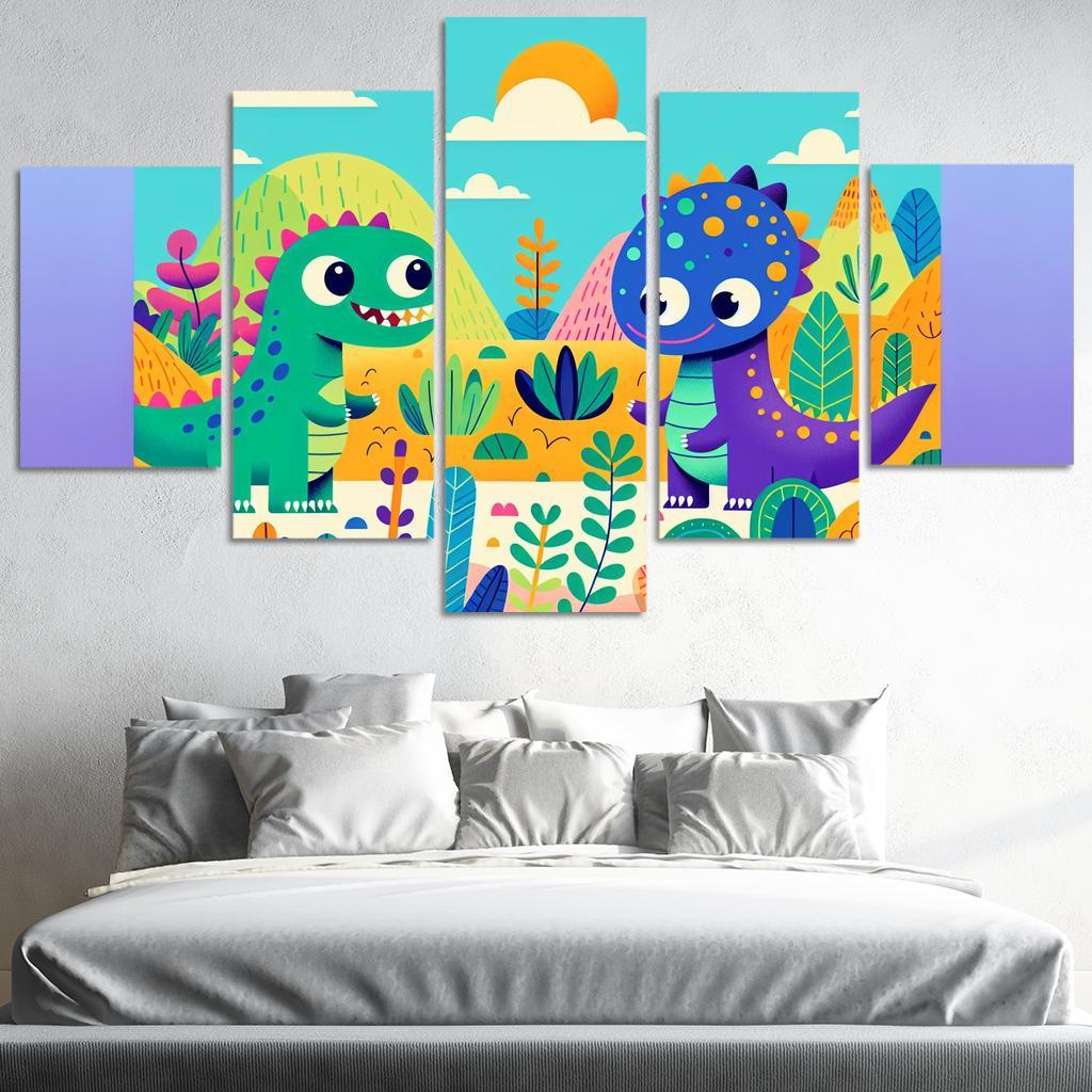 Daring Dinosaurs - Prehistoric Fun Framed Paintings