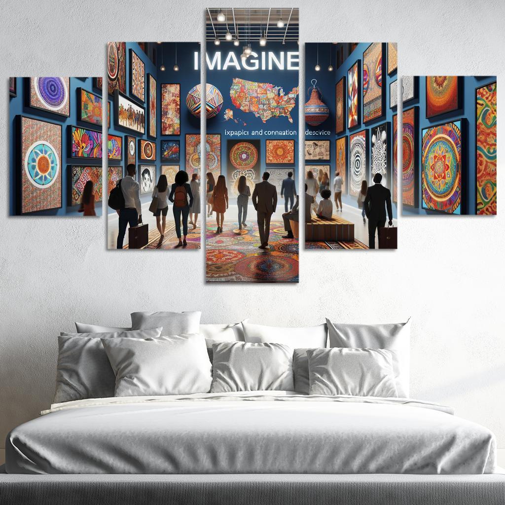 Bridging Cultures Artistic Expressions Of Unity Framed Paintings