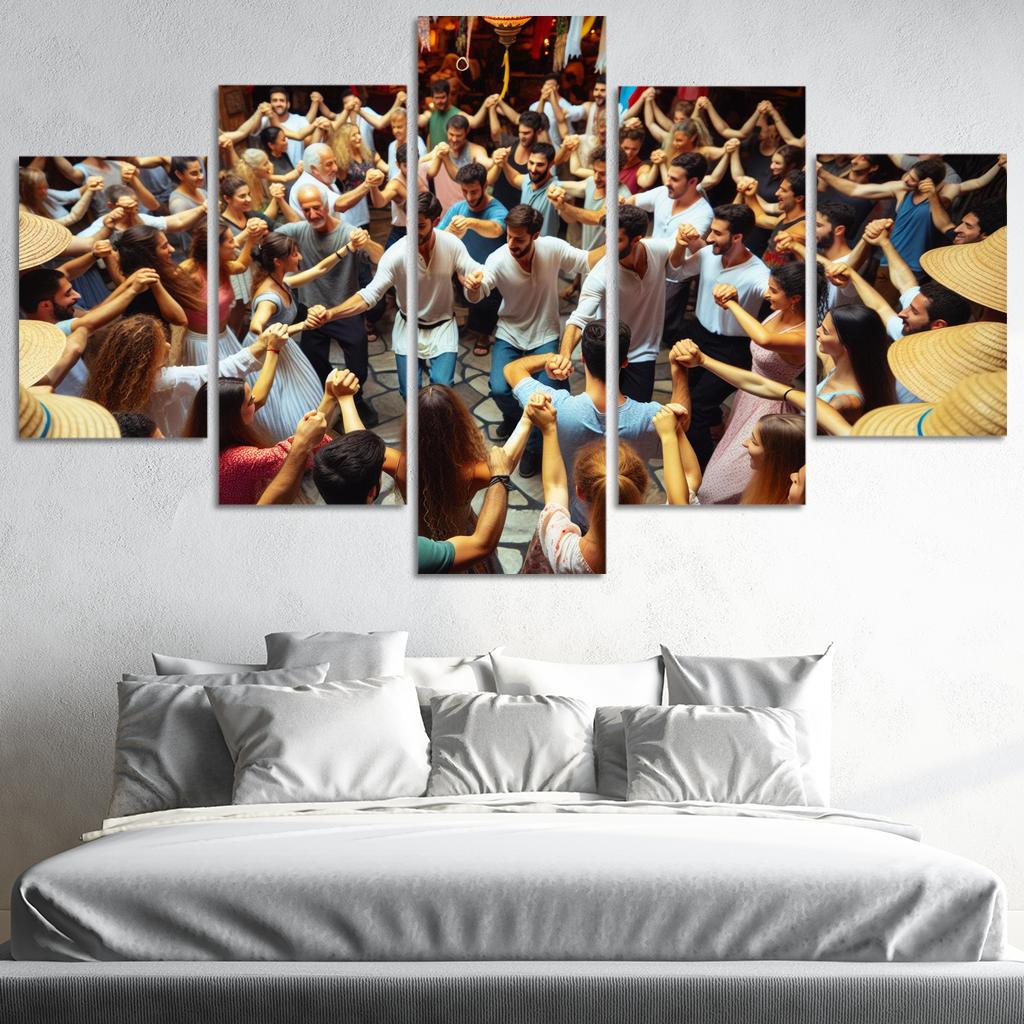 Zorba Dance The Joy Of Greek Culture Modern Paintings Frame