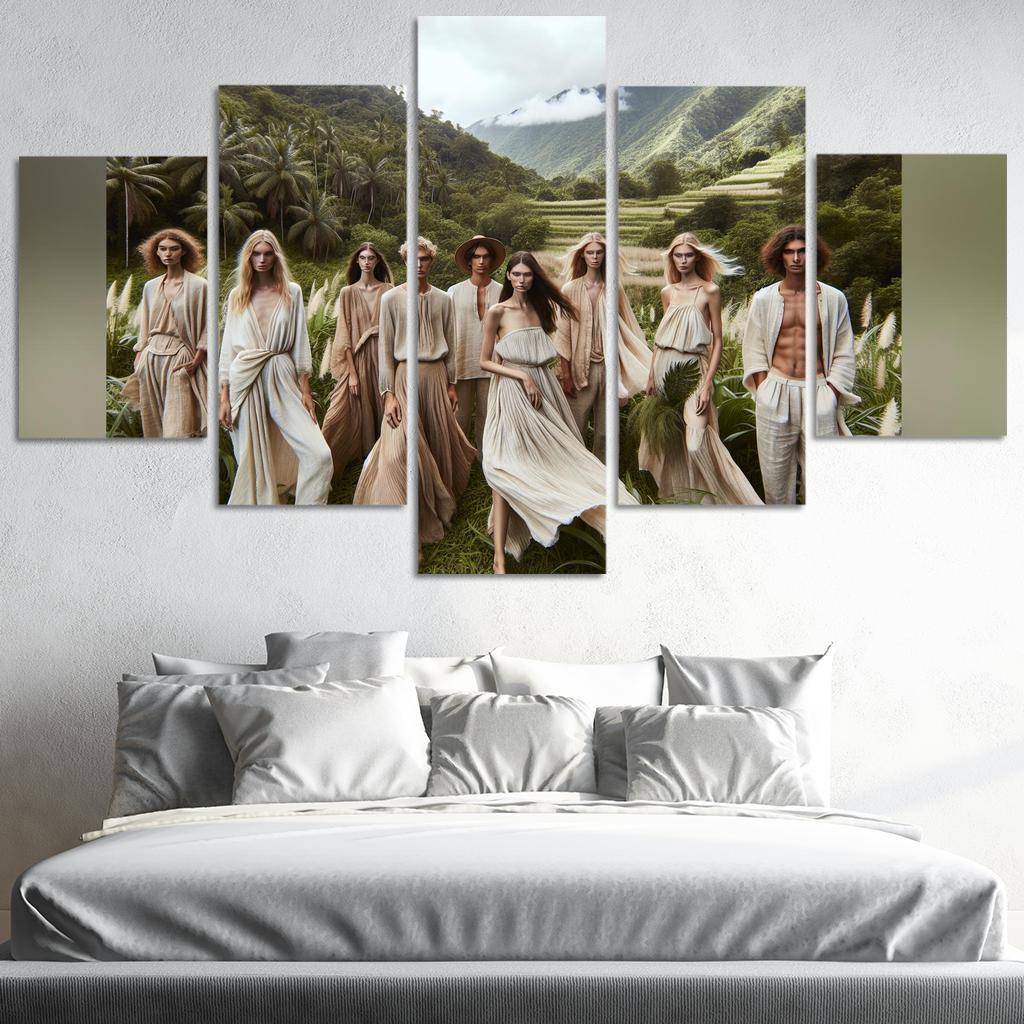 Natural Textures Embracing Imperfection 5 Piece HD Canvas Wall Art-Original Frame