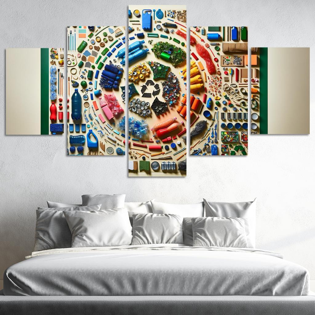 The Cycle Of Waste Advocating For A Circular Economy Multi-panel Paintings