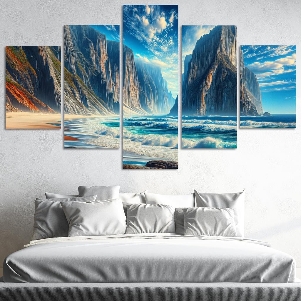 Majestic Cliffs Beach Premium Artwork Frames