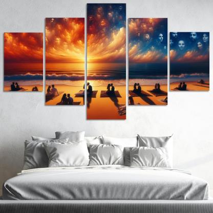 Sunset Oasis Romantic Getaway Art Trends