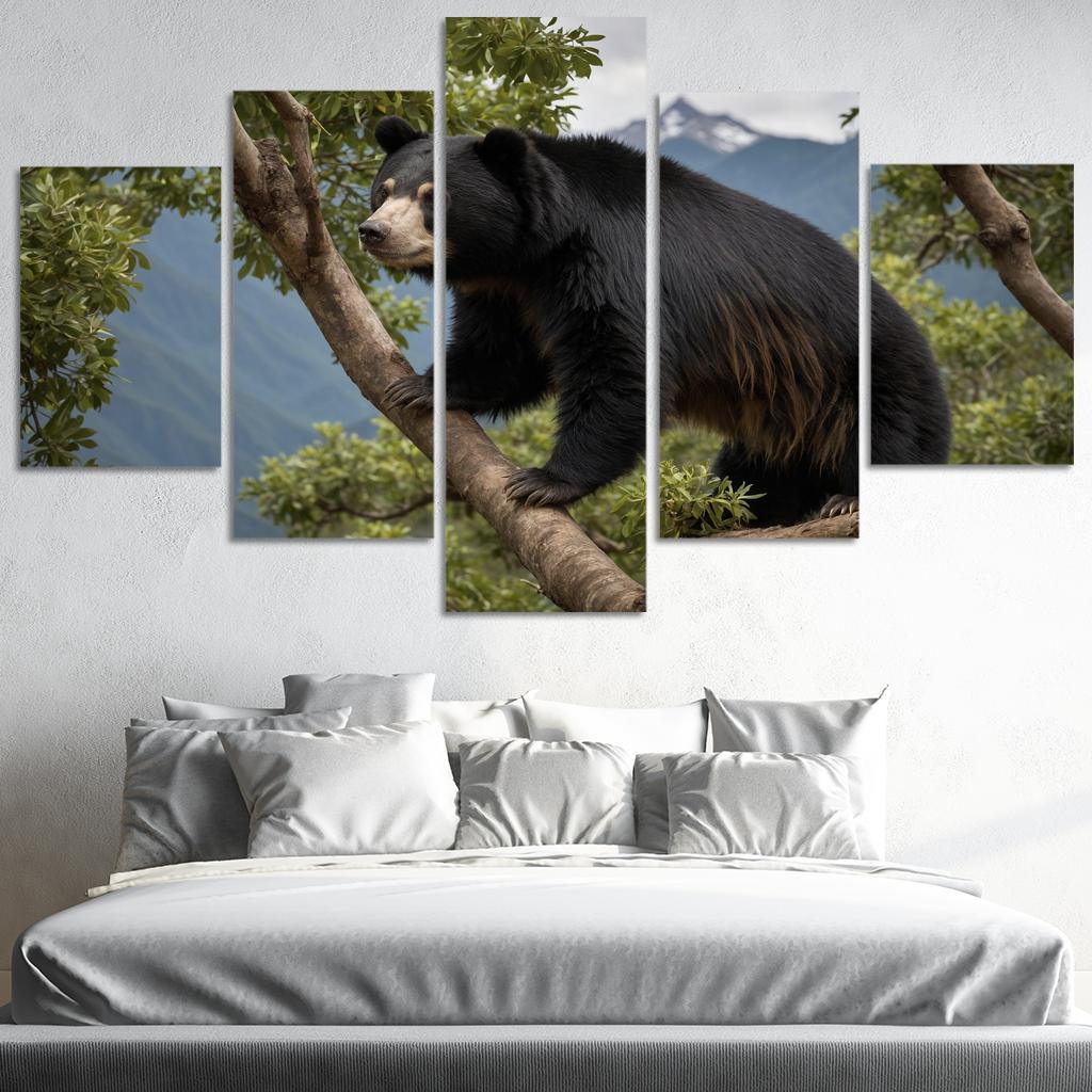 The Captivating Spectacled Bear South America's Only Bear Oil Paintings Frame