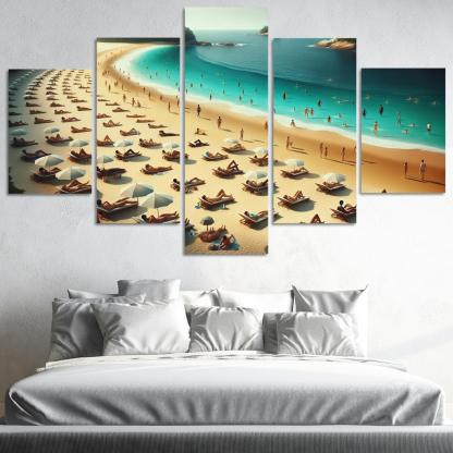 Oasis Beach Peaceful Sunbathing Retreat Art Trends