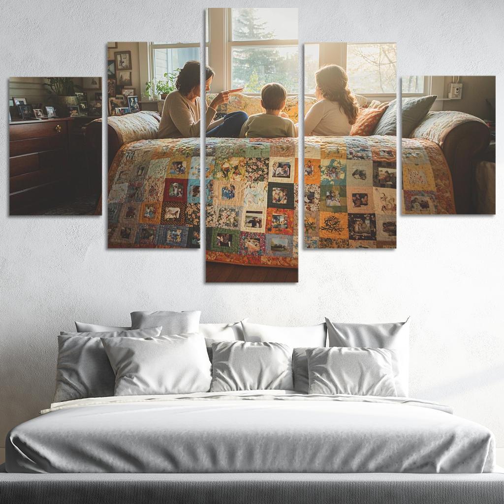 The Quilt Of Love Stitched Memories Custom Paintings Frame