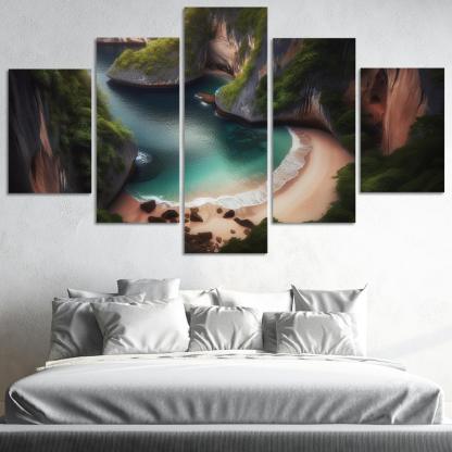 Hidden Cove Beach Premium Artwork Frames
