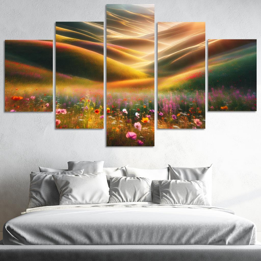 The Harmonious Serenity Of Gentle Hills Custom Paintings Frame