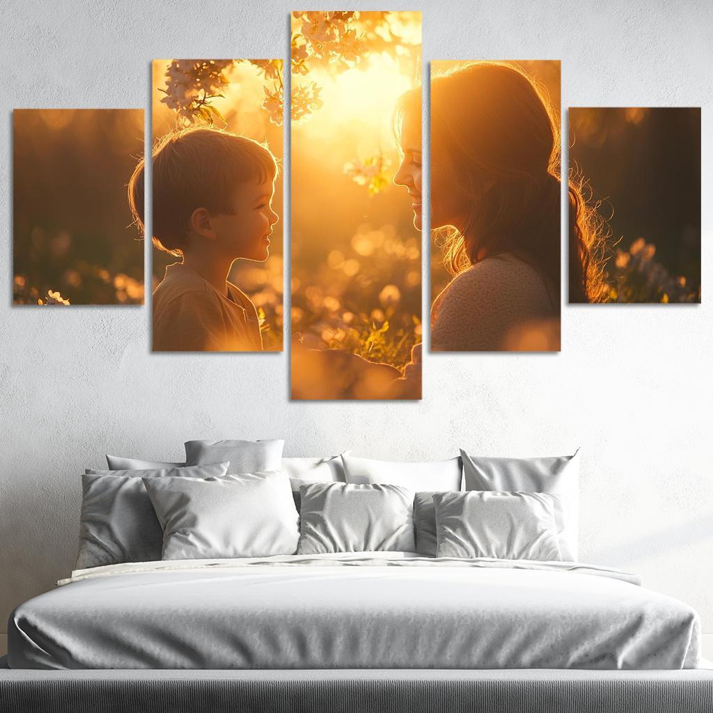 Heartstrings Of Connection A Mothers Unyielding Support Canvas Paintings Frame
