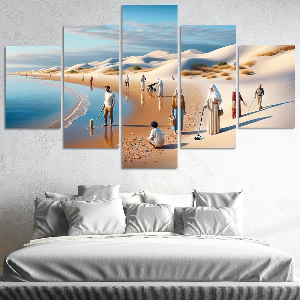 Beachcomber's Cove Treasure Hunting By The Sea Custom Paintings Frame