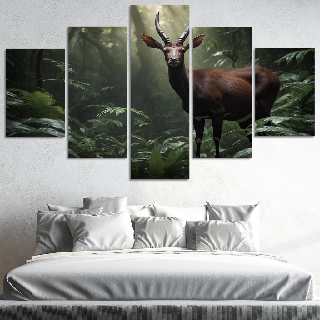 The Unique Saola Asia's Rare Unicorn Canvas Paintings Frame