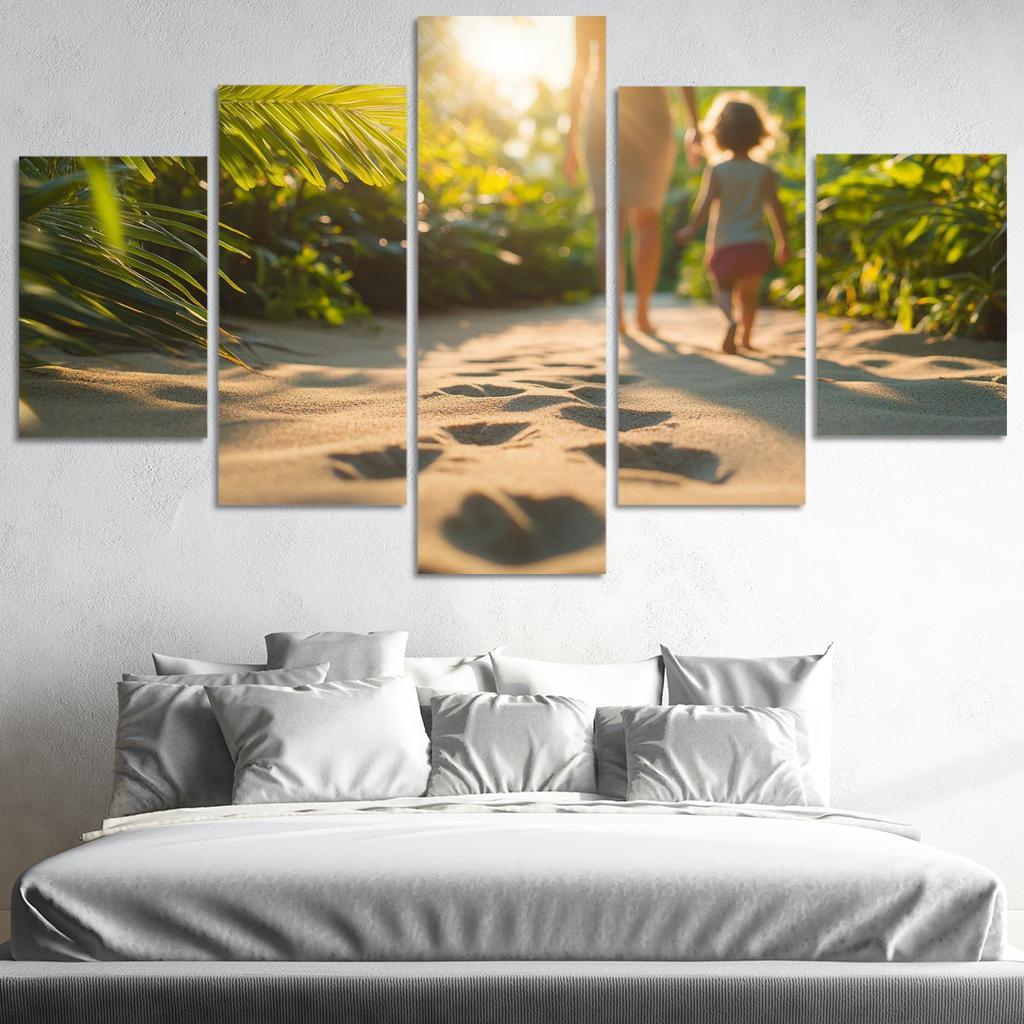 Footprints On The Path A Mothers Journey Custom Paintings Frame