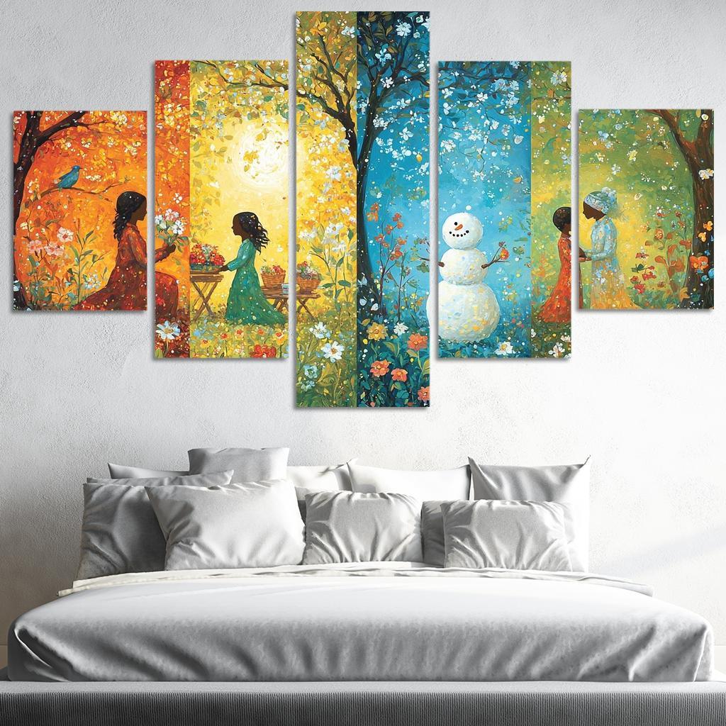 Seasons Of Love The Cycle Of Nurturing Custom Paintings Frame