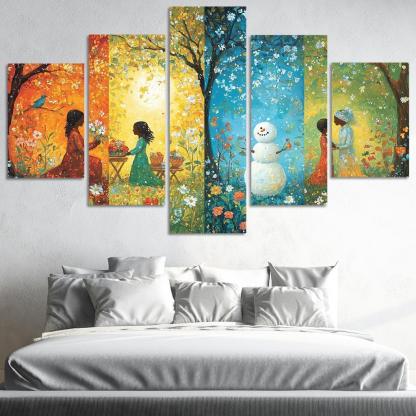 Seasons Of Love The Cycle Of Nurturing Custom Paintings Frame
