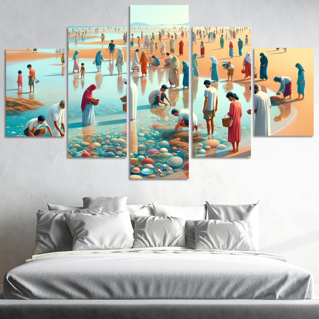 Tidepool Wonders Beach Modern Paintings Frame