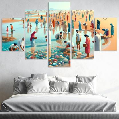 Tidepool Wonders Beach Modern Paintings Frame