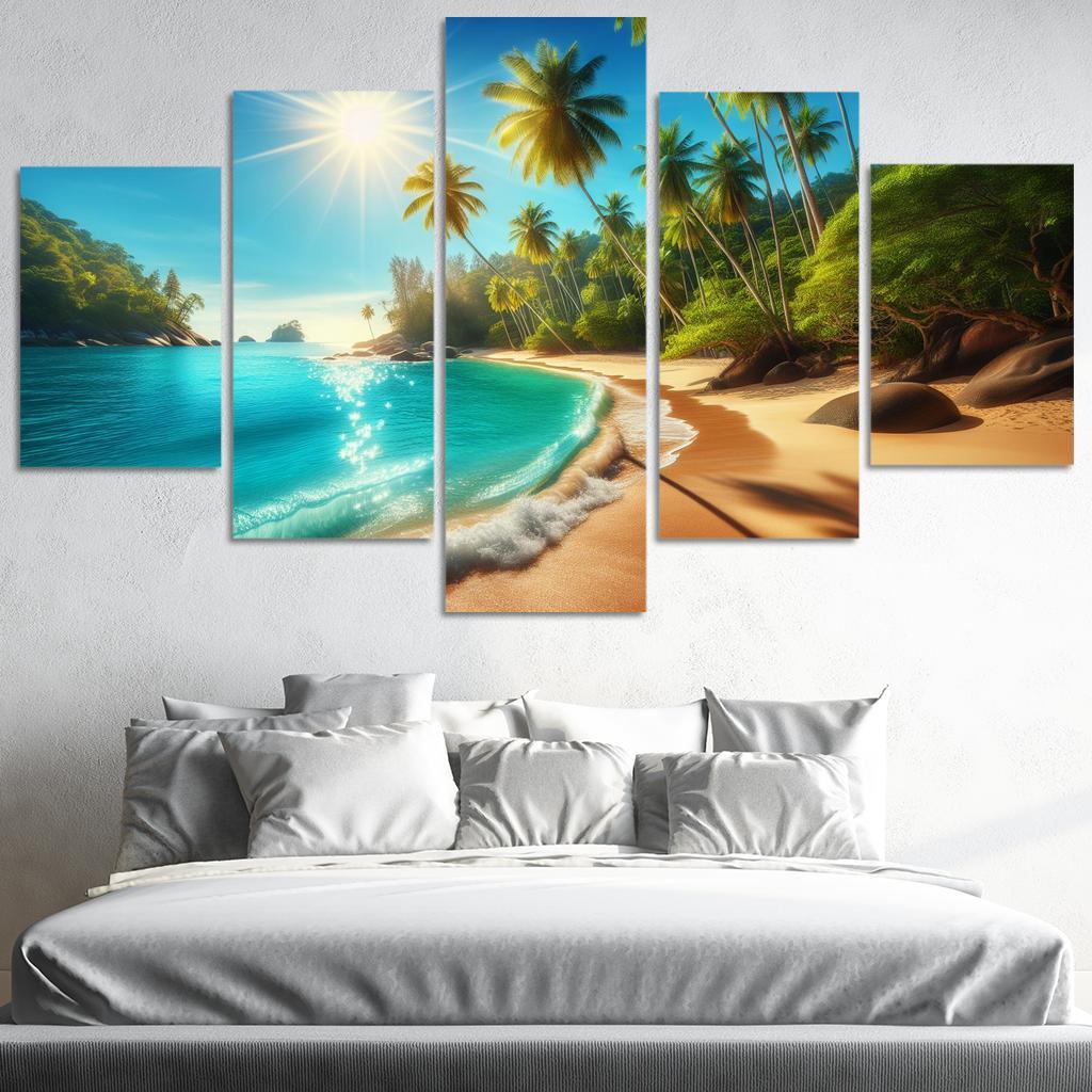 Secluded Oasis Beach Premium Artwork Frames