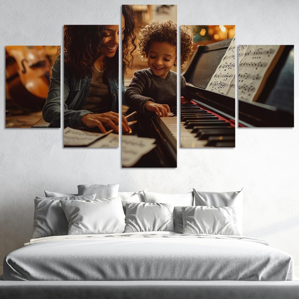 A Symphony Of Love A Mothers Unforgettable Melodies Canvas Paintings Frame