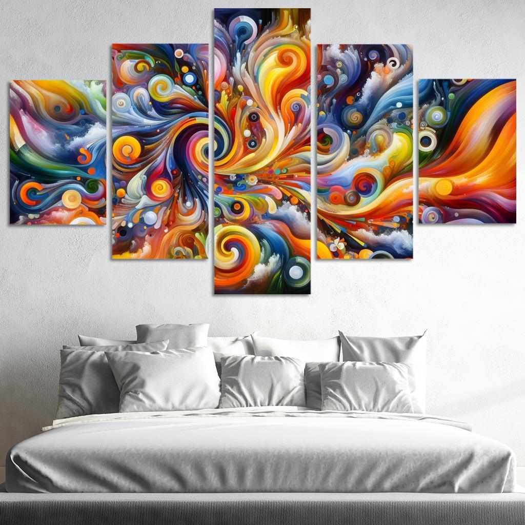 Essence of Untamed Imagination 5 Piece HD Canvas Wall Art-Original Frame