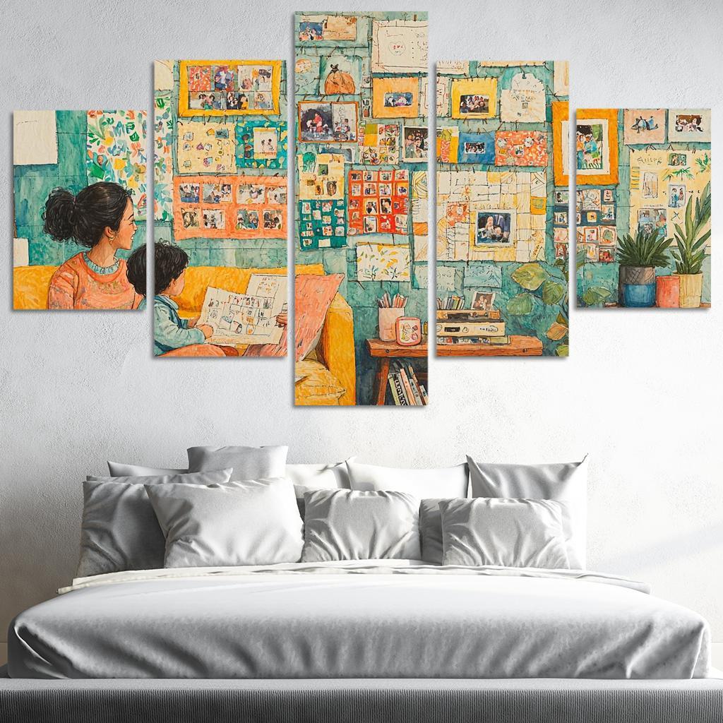 The Tapestry Of Family A Mothers Weaving Custom Paintings Frame