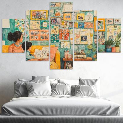 The Tapestry Of Family A Mothers Weaving Custom Paintings Frame