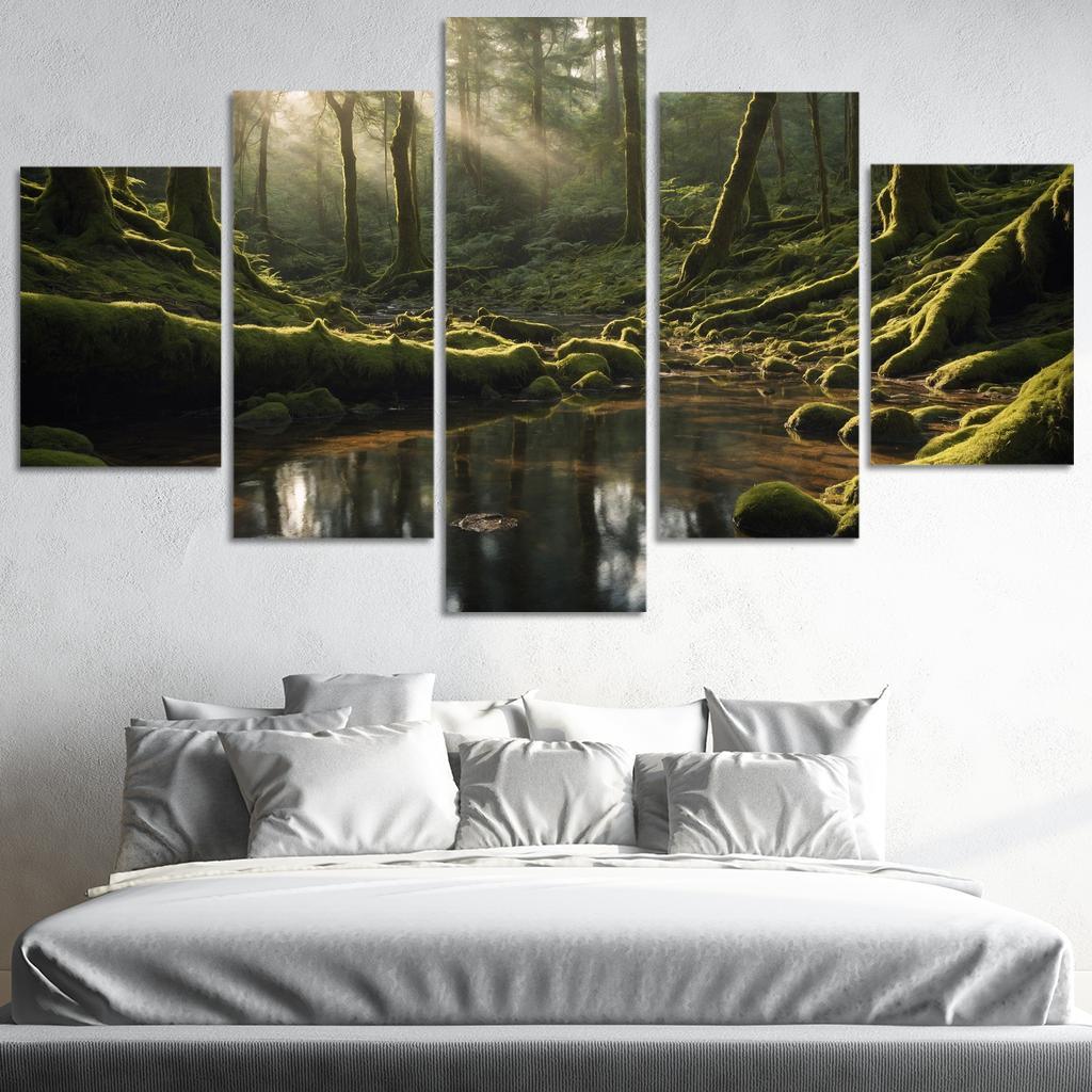 The Serenity Of Hidden Forest Glens Oil Paintings Frame