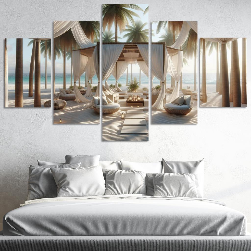 Tropical Oasis Beach And Spa Retreat Premium Artwork Frames