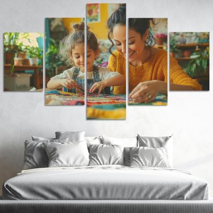 Threads Of Connection A Mothers Tapestry Custom Paintings Frame