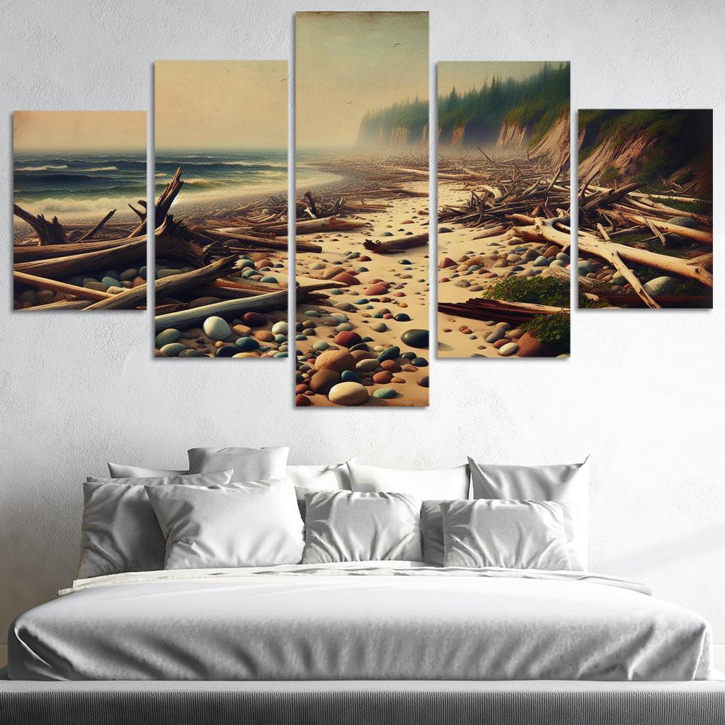 Rustic Cove Rustic Charm By The Sea Abstract Paintings Frame