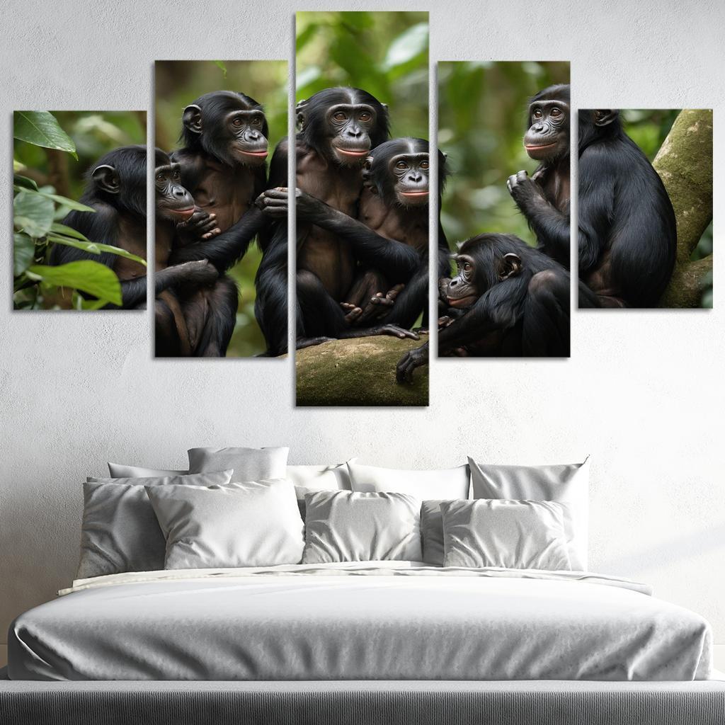 The Social Bonobo Intelligent Cousin Of The Chimpanzee Modern Paintings Frame