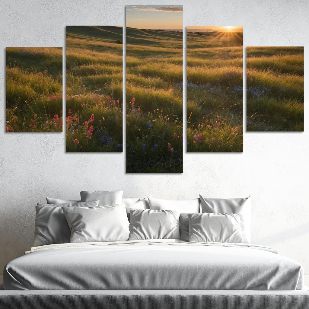 The Whispering Meadows Of Dewdrop Vale Modern Paintings Frame