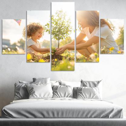 Chasing Dreams Together A Mother's Guidance Canvas Paintings Frame