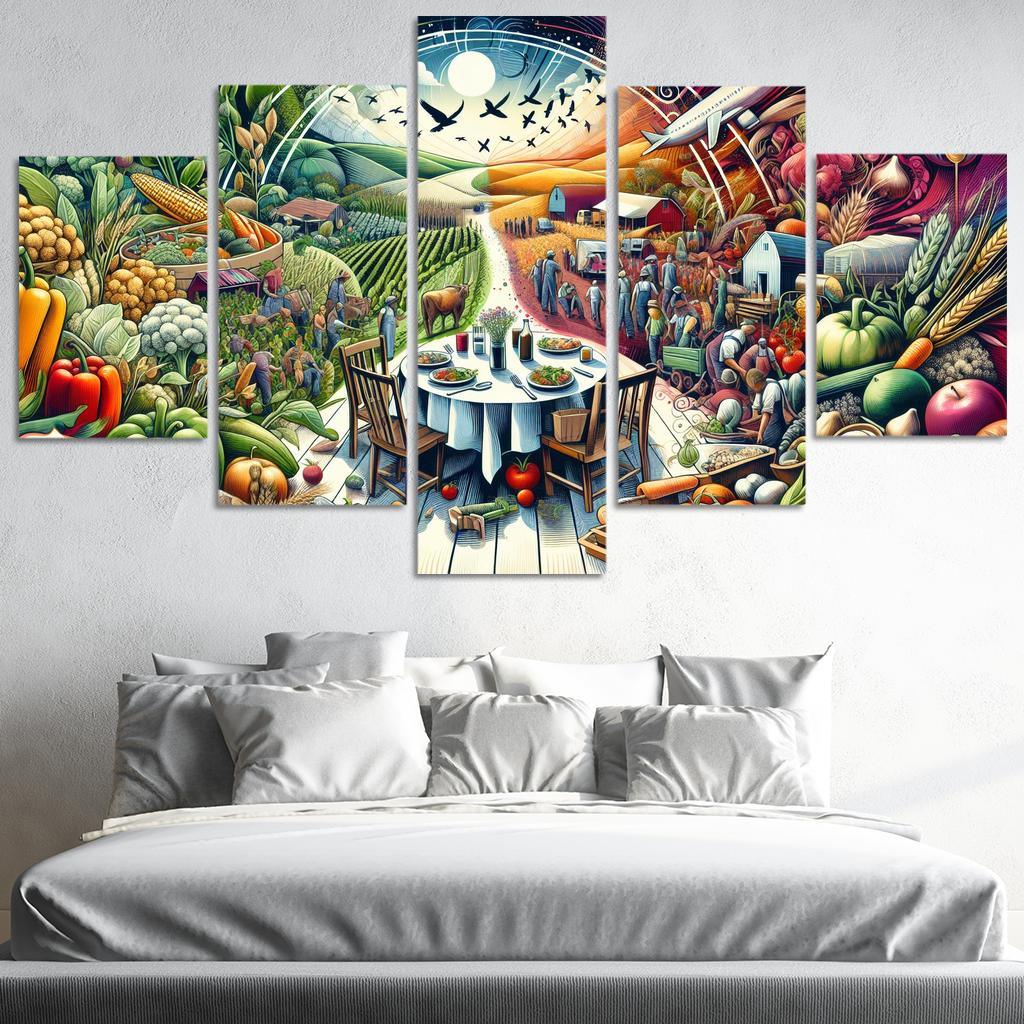 The Fabric Of Life Understanding Food Systems Custom Paintings Frame