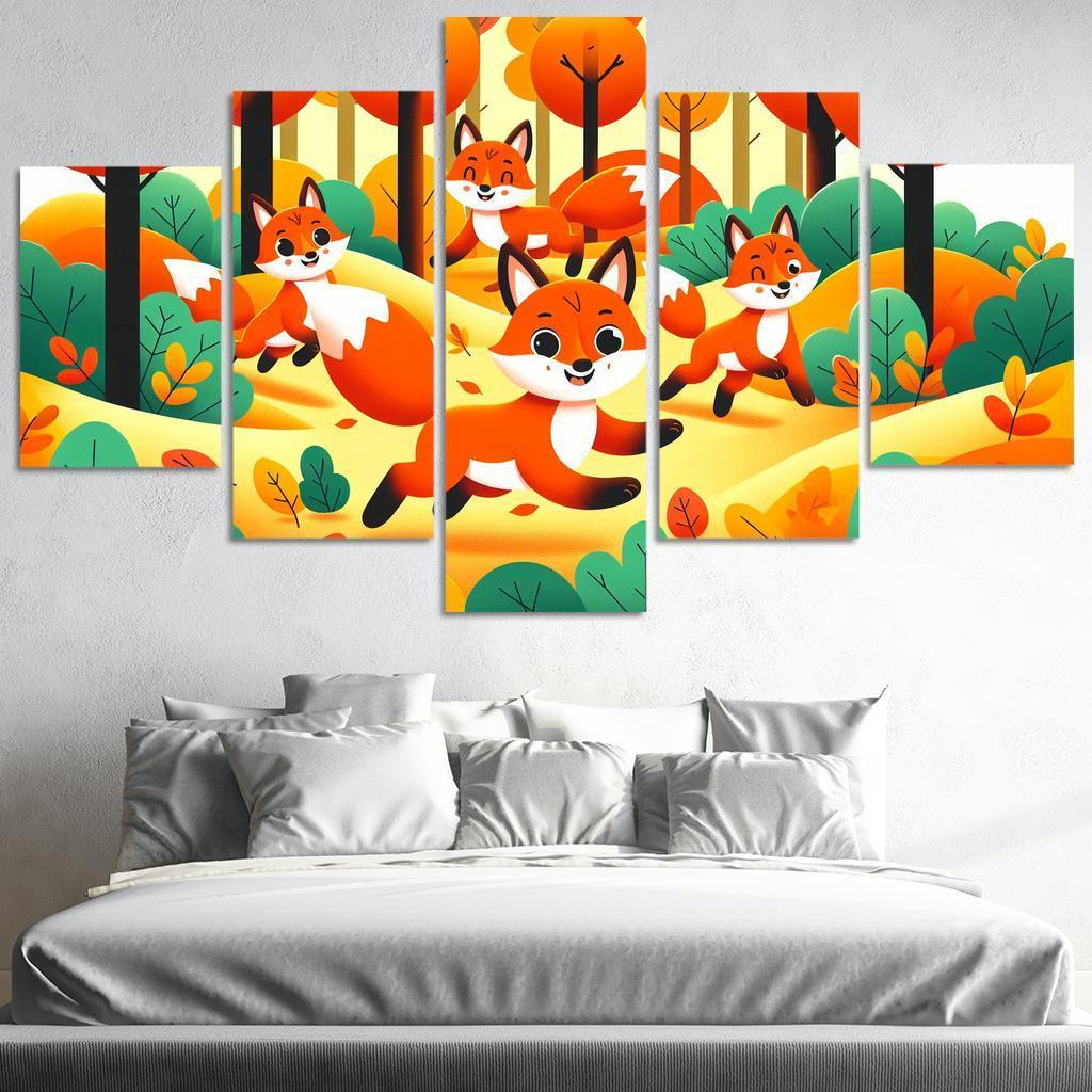 Fantastic Foxes - Forest Friends Framed Paintings