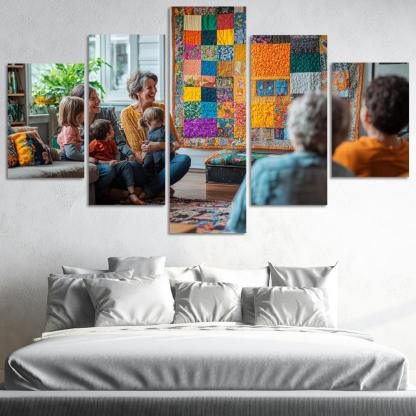 Threads Of Togetherness A Mothers Tapestry Custom Paintings Frame