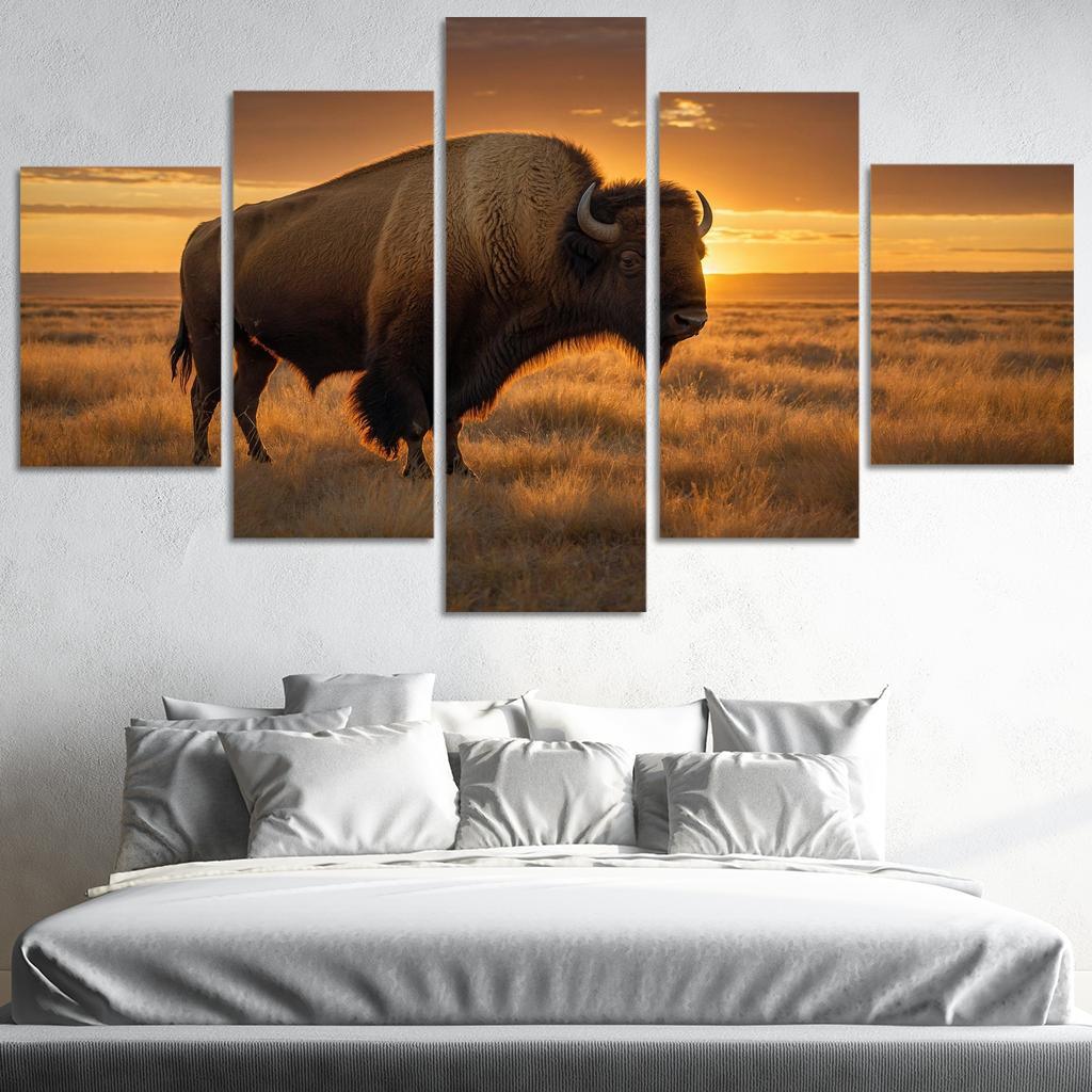 The Resilient American Bison A Symbol Of The Wild West Custom Paintings Frame