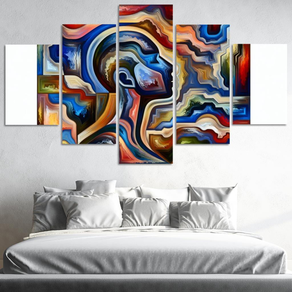 Invisible Battles Advocating for Chronic Illness Awareness 5 Piece HD Canvas Wall Art-Original Frame