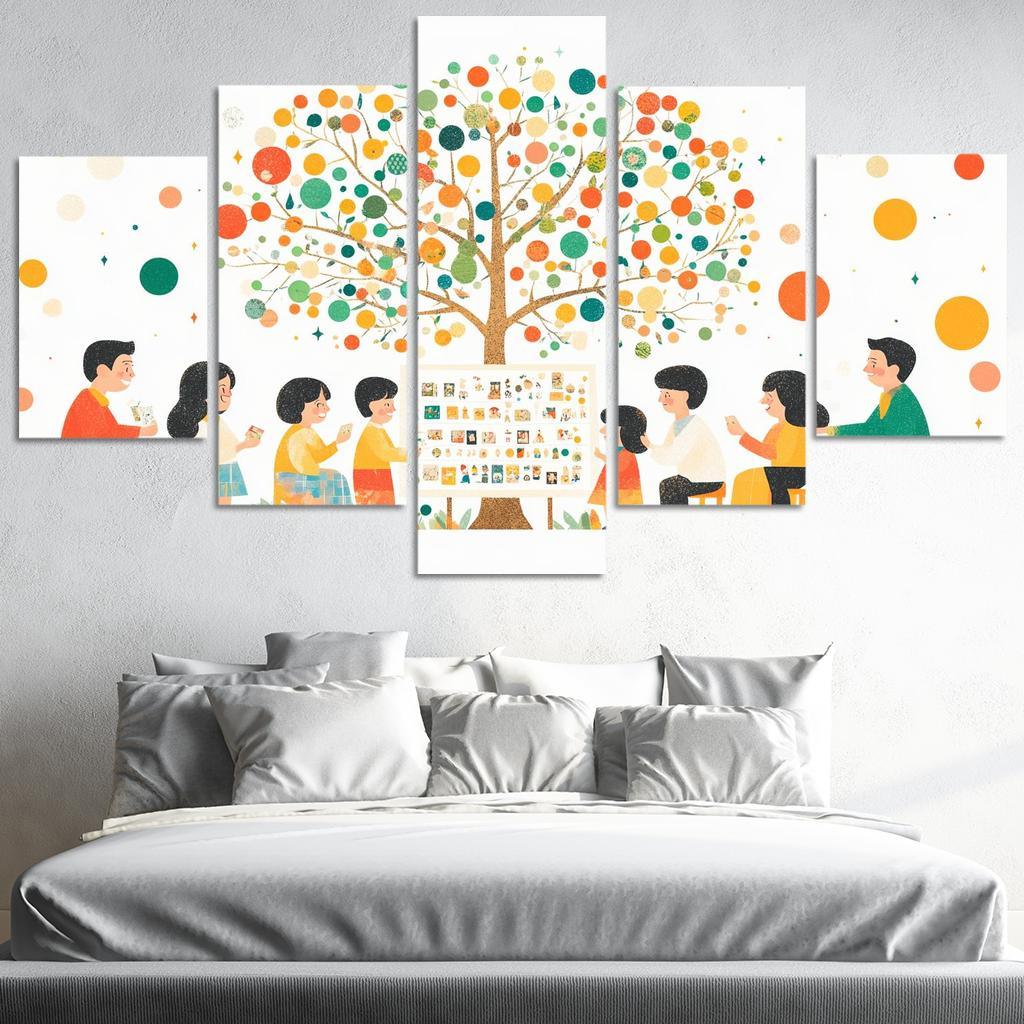 Roots Of Love A Mothers Family Tree Modern Paintings Frame