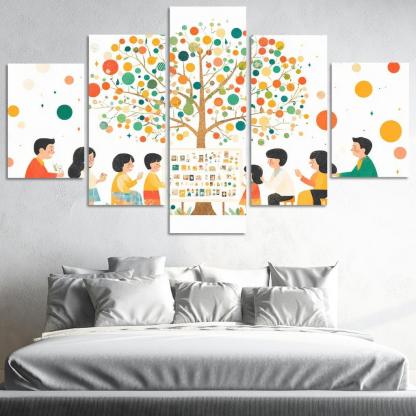 Roots Of Love A Mothers Family Tree Modern Paintings Frame