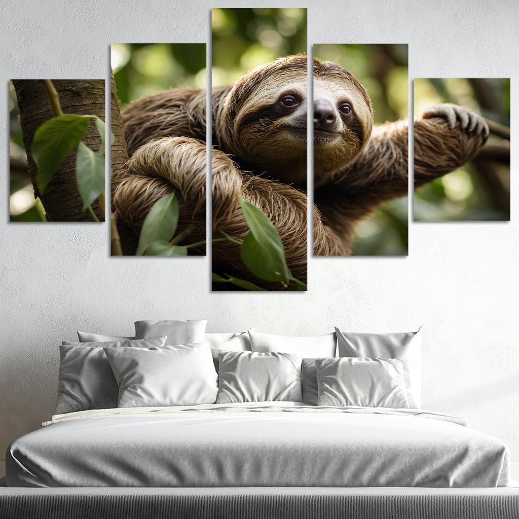 The Exotic Sloth Nature's Slow-moving Wonder Custom Paintings Frame