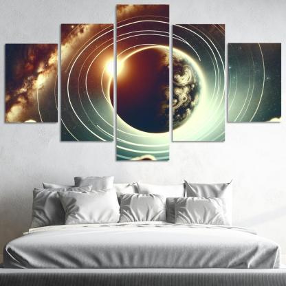 Exploring Exoplanet Atmospheres Abstract Paintings Frame