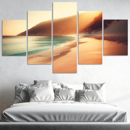 Waves Of Serenity Beach Premium Artwork Frames