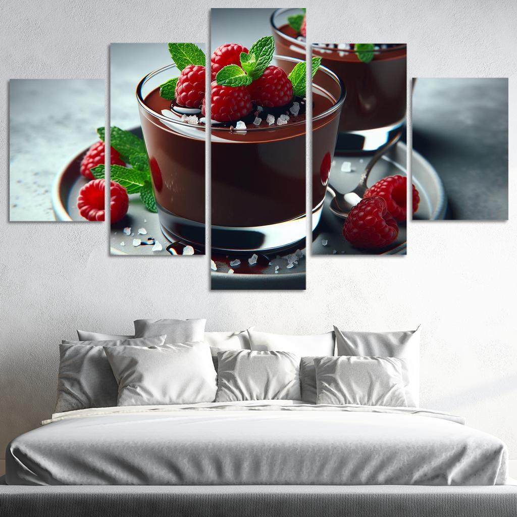 Chocolate Avocado Mousse 5 Piece HD Canvas Wall Art-Original Frame