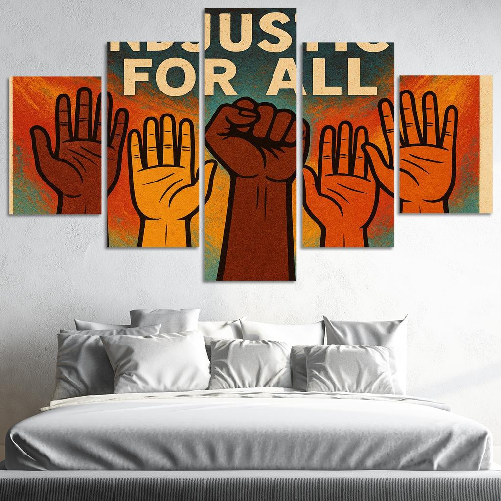 Waves Of Justice Artistic Advocacy For Social Equity Premium Artwork Frames