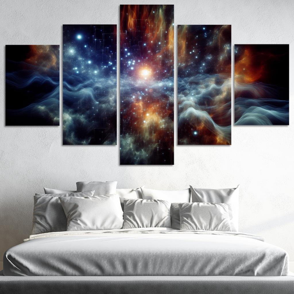The Marvels Of Cosmic Background Radiation Abstract Paintings Frame