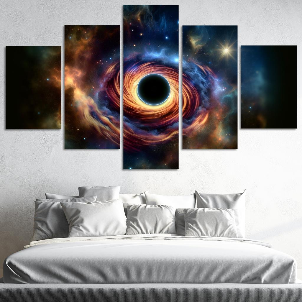 Exploring The Abyss Of Black Holes Abstract Paintings Frame