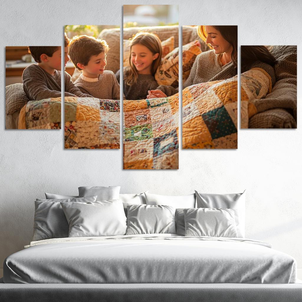 A Quilt Of Memories Stitched With Love Modern Paintings Frame